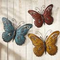Collections Etc Nature-Inspired Metal Butterfly Decorative Wall Art Trio, Indoor/Outdoor Butterfly Décor - NbuFlowers