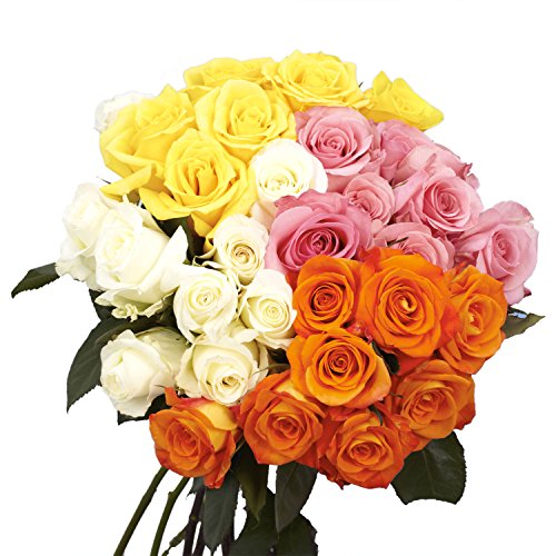 50 Assorted Roses- Two Colors- Fresh Flowers Delivery - NbuFlowers
