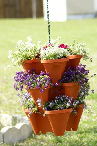 Mr. Stacky 5-Tier Strawberry Planter Pot, 5 Pots - NbuFlowers