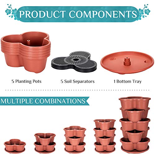 Stackable Planters, Strawberry Tiered Planter - NbuFlowers