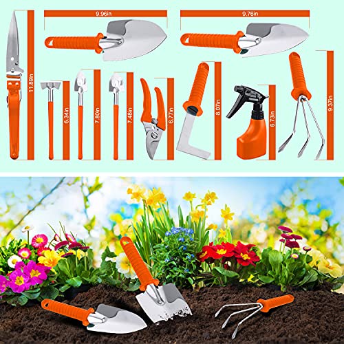 Scuddles Garden Tools Set - 8 Piece Heavy Duty Gardening Kit with Stor -  NbuFlowers