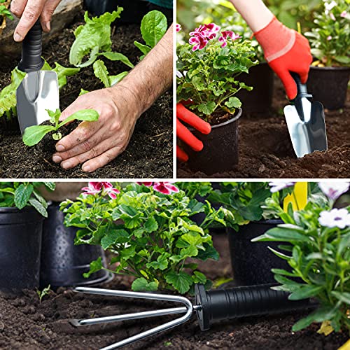 Gardening Tools Set from Alloy Steel - Heavy Duty Garden Tool Set with  Light & Rubber Non-