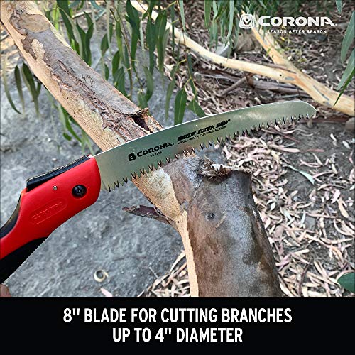 Corona RS 7255 Razor Tooth Folding Pruning Saw 8" Curved Blade, Red, 8-Inch - NbuFlowers